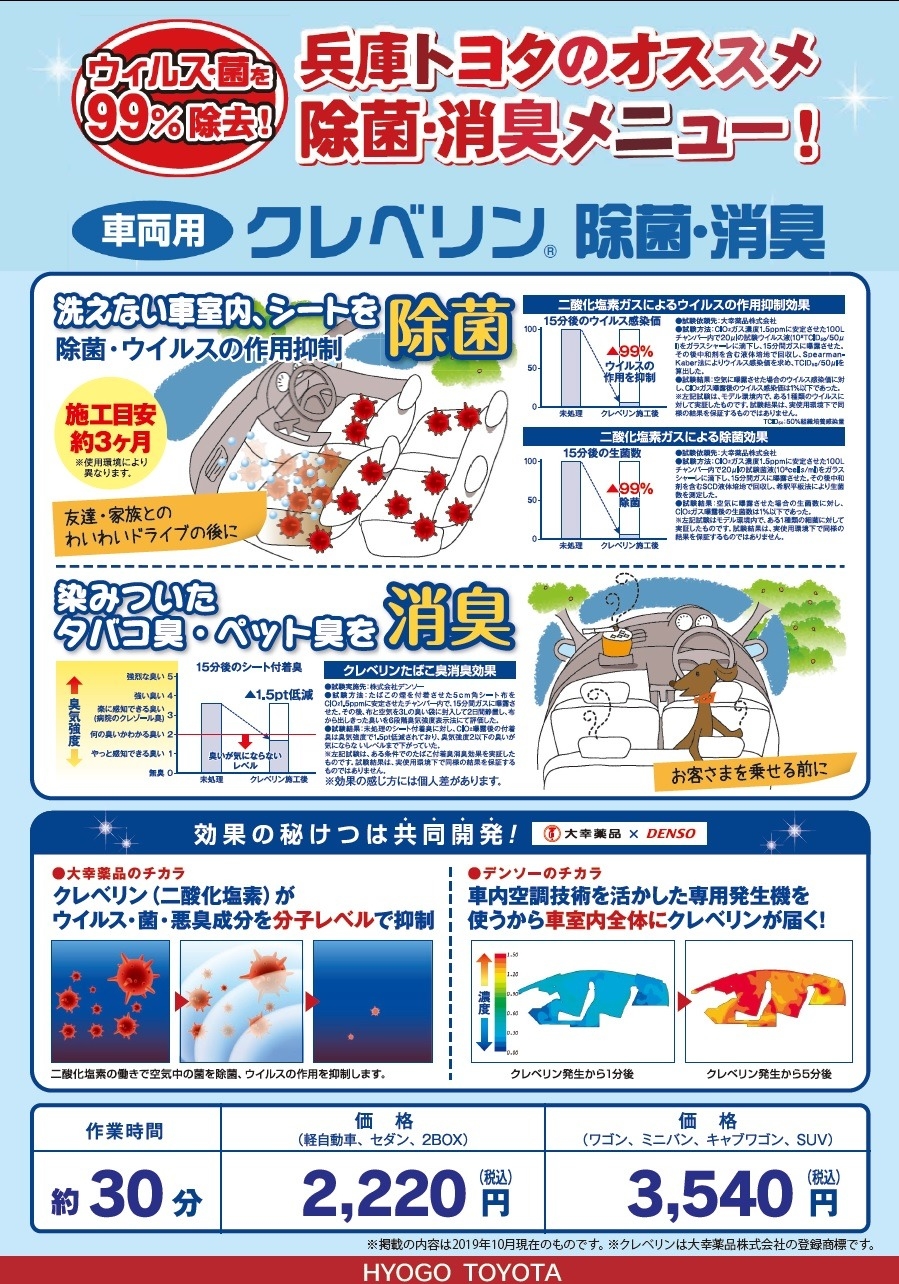 除菌 消臭おすすめメニュー