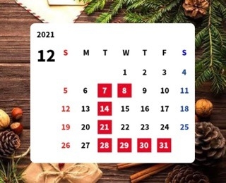 12月定休日のお知らせ🎅🎄