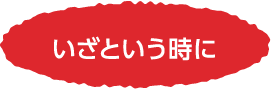 イザという時に