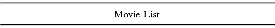 Movie List
